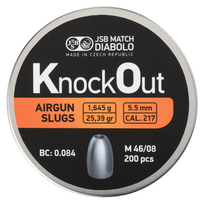 Diabolo JSB KnockOut Slugs .217, kal. 5,5 mm, 200 ks