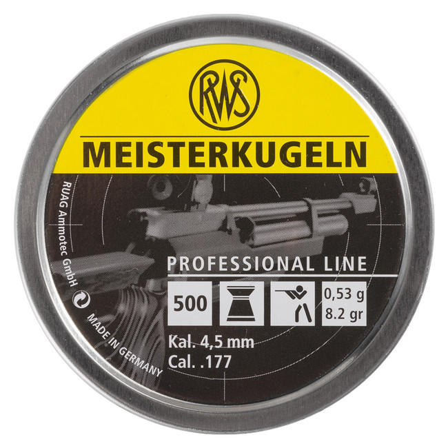 Diabolo RWS Meisterkugeln, kal. 4,5 mm, 0,53 g.