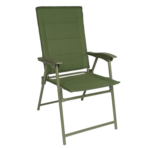Kempingová skladacia stolička ARMY, zelená