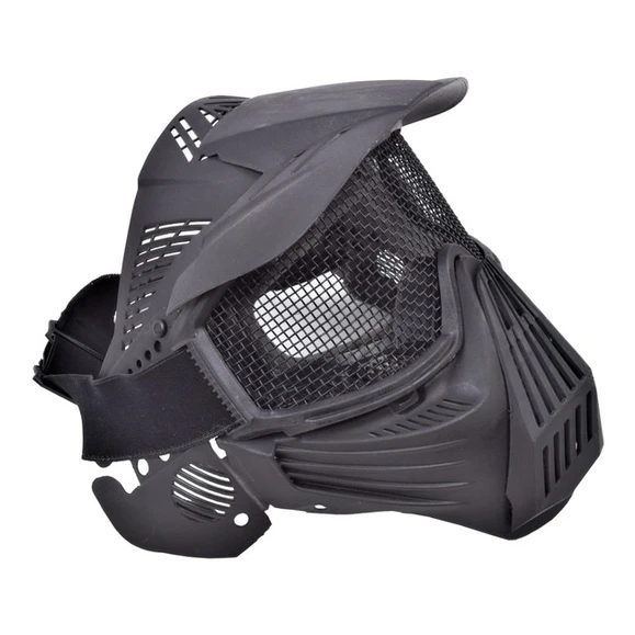 Airsoft maska Wosport so sieťkou, čierna