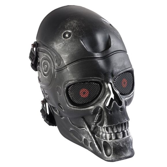 Airsoft maska Wosport Terminator, strieborná