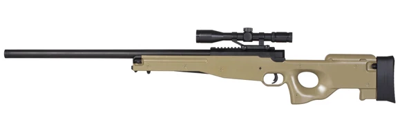 Airsoft sniperka Cybergun Mauser SR TAN s optikou, kal. 6 mm BB