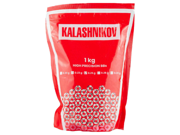 Guľôčky BB 6 mm KALASHNIKOV 0.25 g, 4000 ks