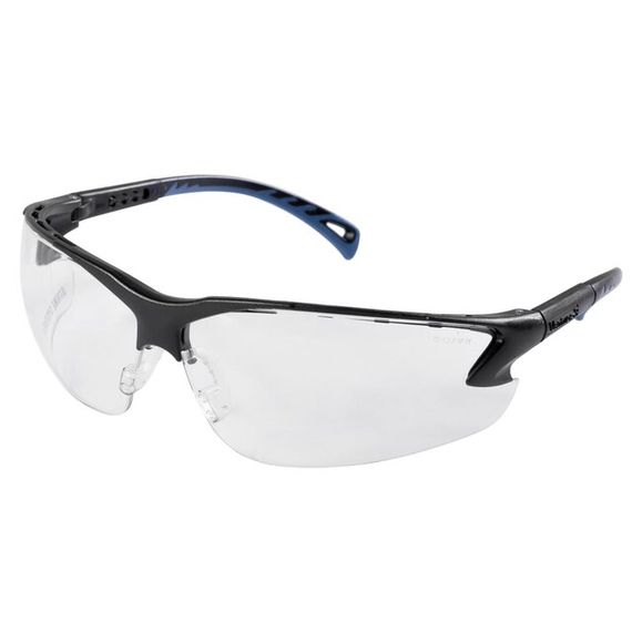 Ochranné okuliare ASG, číry priezor, čierne