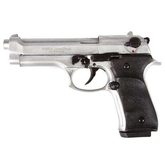 Plynová pištoľ Ekol Jackal dual, nikel, kal. 9 mm, Knall Full Auto