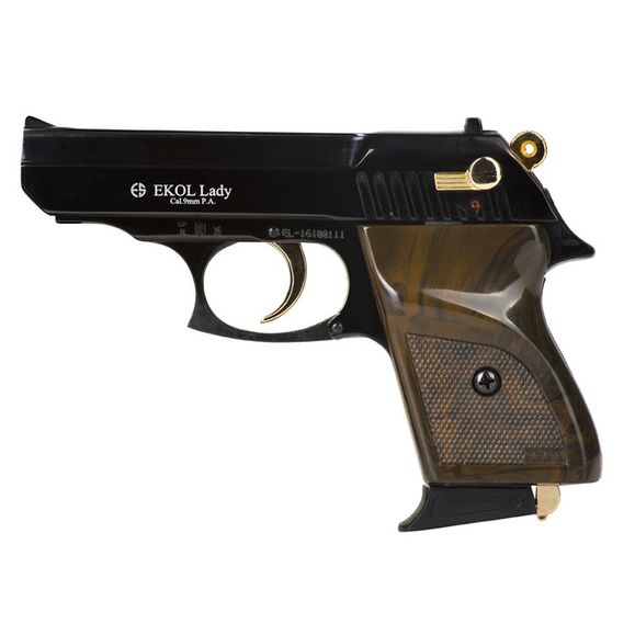 Plynová pištoľ Ekol Lady, kombinácia, čierna, kal. 9 mm