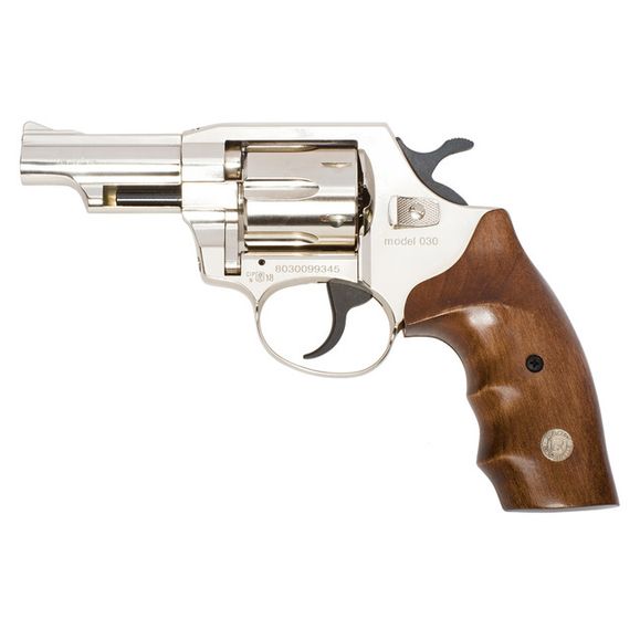 Plynový revolver ALFA 030 nikel, drevo, kal. 9 mm R Knall
