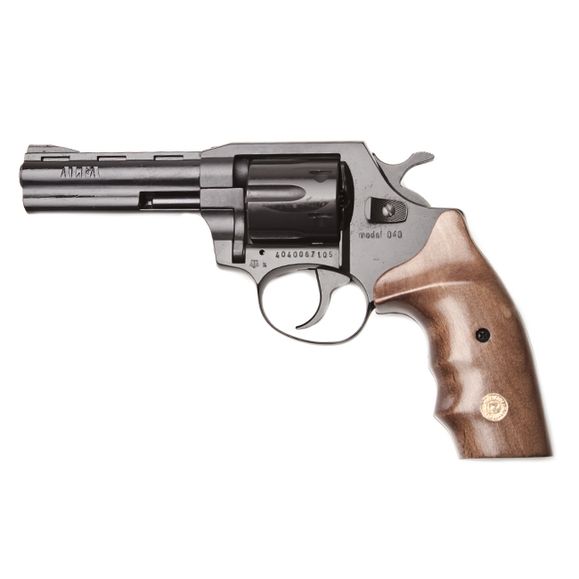 Plynový revolver ALFA 040, čierny, drevo, kal. 9 mm R Knall