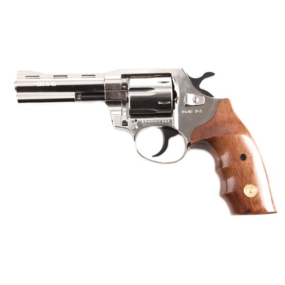 Plynový revolver ALFA 040, nikel, drevo, kal. 9 mm R Knall