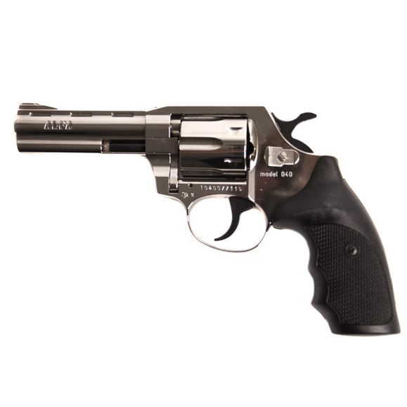 Plynový revolver ALFA 040, nikel, plast, kal. 9 mm R Knall