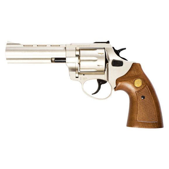 Plynový revolver Atak Zoraki R1 4,5", satén, kal. 9 mm, drevo