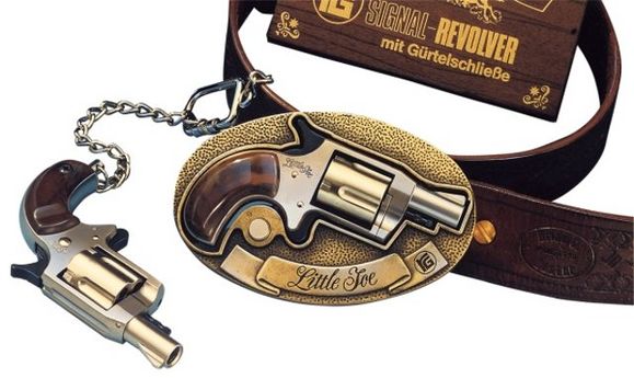 Plynový revolver RÖHM Little Joe so sponou, nikel, kal. 6 mm