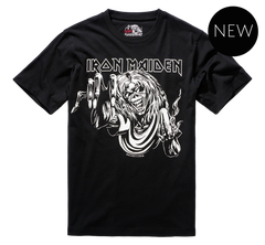 Tričko Brandit Iron Maiden Eddy Glow, čierne