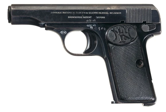 Znehodnotená pištoľ Fn 1910, kal. 9 Browning
